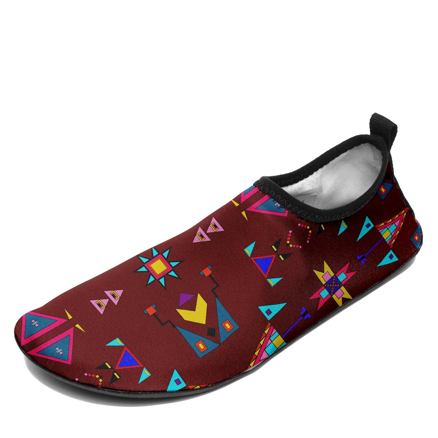 Enemy Territory Maroon Kid's Sockamoccs Slip On Shoes