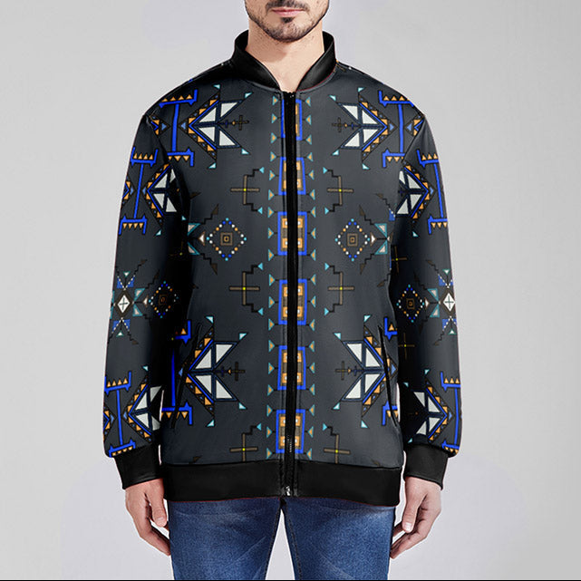 Eagle Strike Gray Zippered Collared Lightweight Jacket