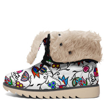 Load image into Gallery viewer, Indigenous Paisley White Polar Winter Boots
