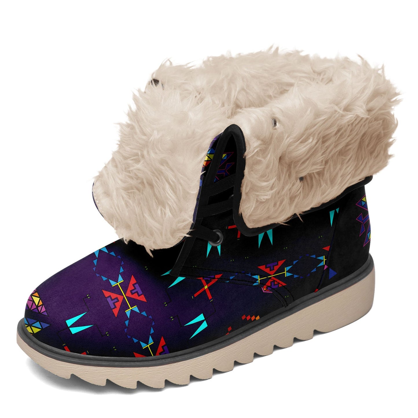 Rainy Chief Rainbow Dark Purple Polar Winter Boots