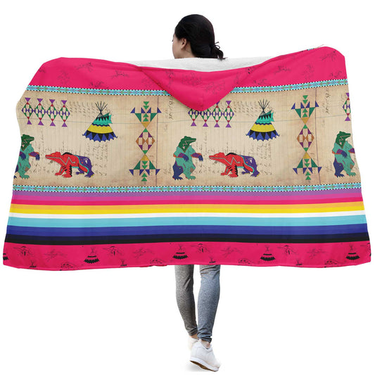 Bear Ledger Hooded Blanket