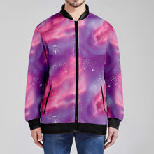 Load image into Gallery viewer, Animal Ancestors 7 Aurora Gases Pink and Purple Zippered Collared Lightweight Jacket
