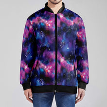 Load image into Gallery viewer, Animal Ancestors 1 Blue and Pink Zippered Collared Lightweight Jacket
