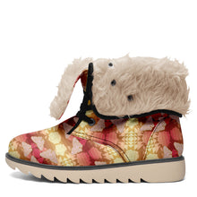 Load image into Gallery viewer, Butterfly and Roses on Geometric Polar Winter Boots
