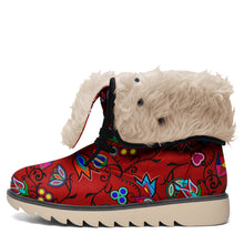 Load image into Gallery viewer, Indigenous Paisley Dark Red Polar Winter Boots
