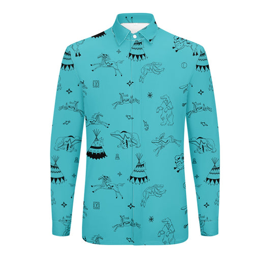 Ledger Dabbles Turquoise Dress Shirt