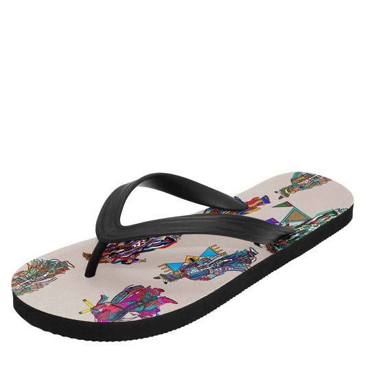 Men's Grass Dancers Muslin Flip Flops