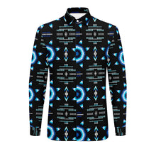 Load image into Gallery viewer, Rising Star Wolf Moon Men&#39;s Long Sleeve Dress Shirt
