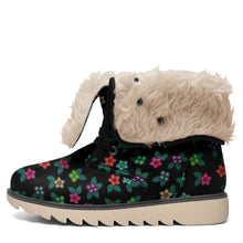 Load image into Gallery viewer, Berry Flowers Black Polar Winter Boots
