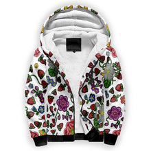 Load image into Gallery viewer, Berry Pop White Sherpa Hoodie
