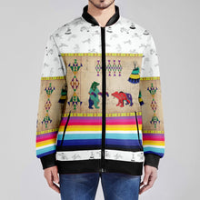 Load image into Gallery viewer, Bear Ledger White Clay Zippered Collared Lightweight Jacket
