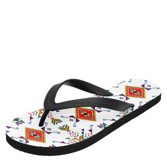 Buffalo Jump White Flip Flops