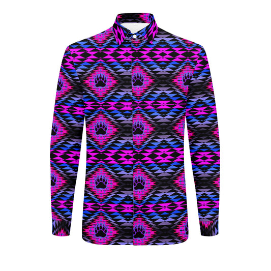 Sunset Bearpaw Blanket Pink Dress Shirt