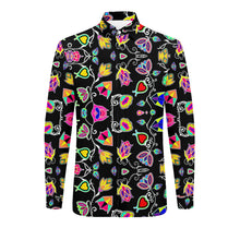 Load image into Gallery viewer, Indigenous Paisley Black Men&#39;s Long Sleeve Dress Shirt
