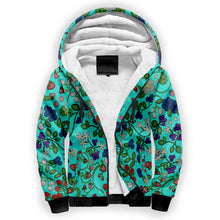 Load image into Gallery viewer, Grandmother Stories Turquoise Sherpa Hoodie
