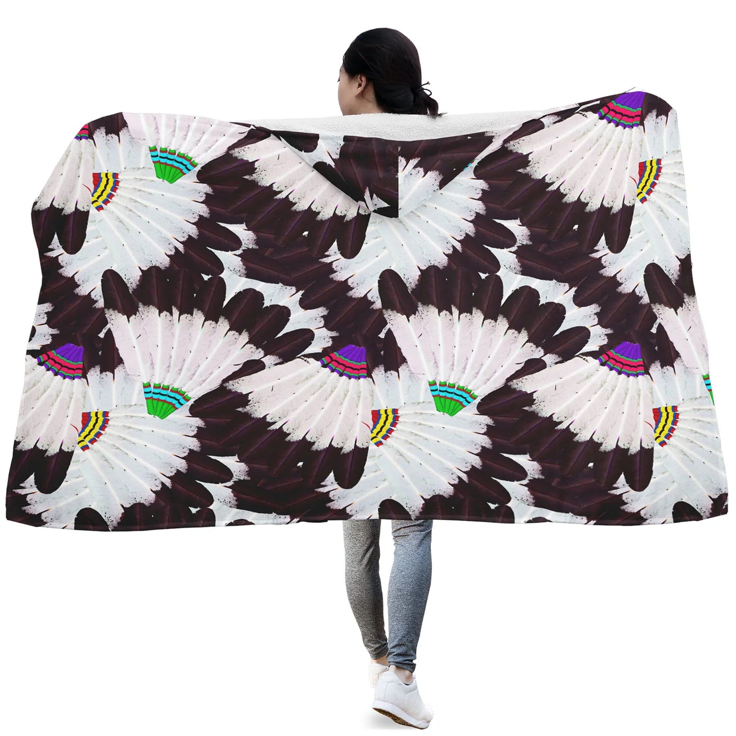 Eagle Feather Hooded Blanket