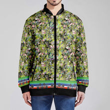 Load image into Gallery viewer, Culture in Nature Green Leaf Zippered Collared Lightweight Jacket
