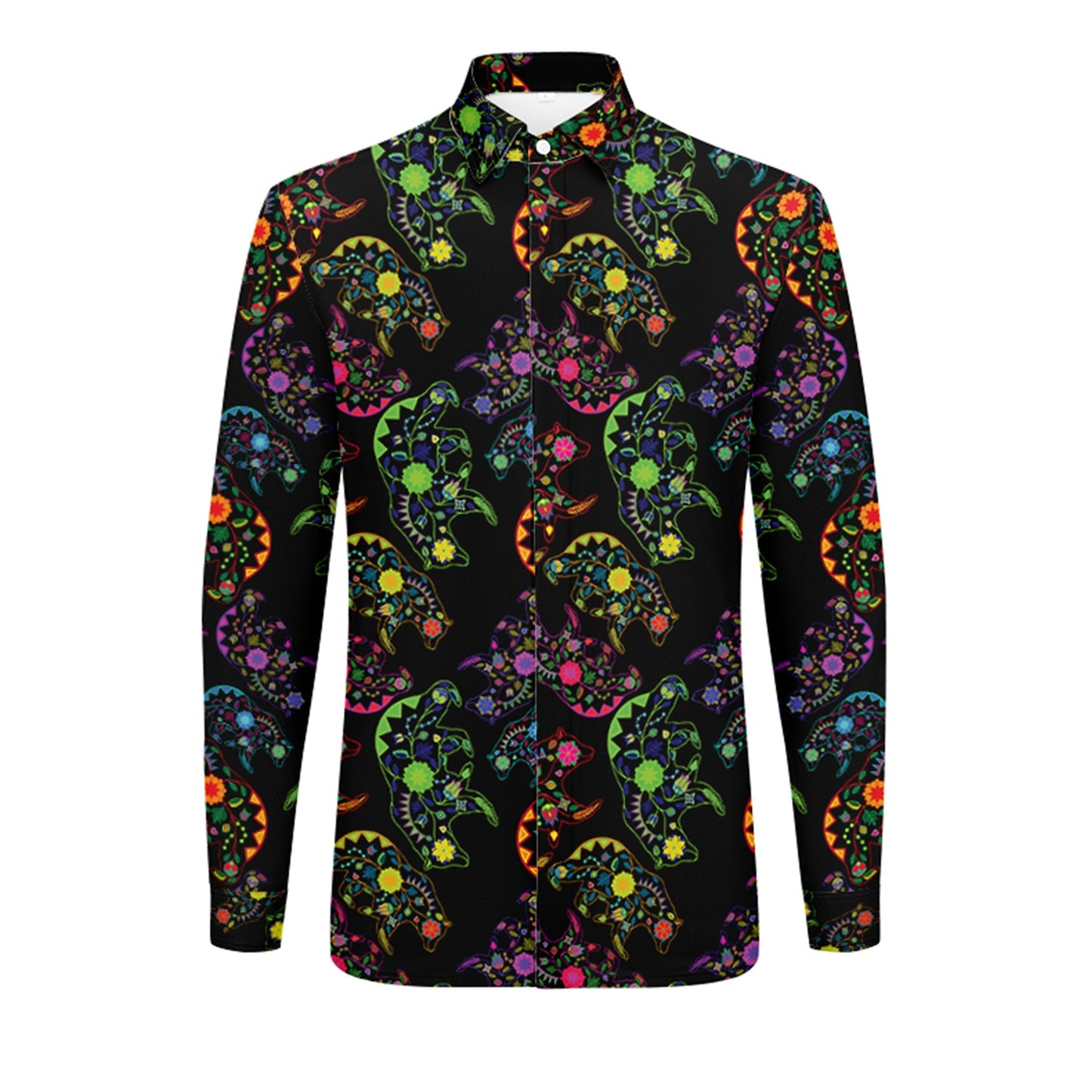 Floral Bear Men's Dress Shirt