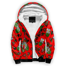 Load image into Gallery viewer, Strawberry Dreams Fire Sherpa Hoodie
