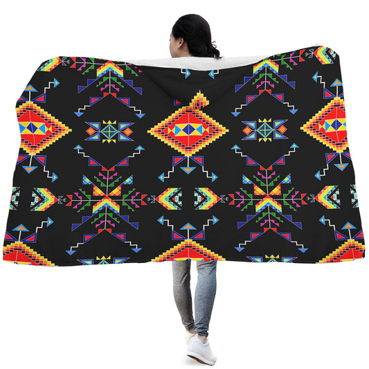 Buffalo Jump Hooded Blanket