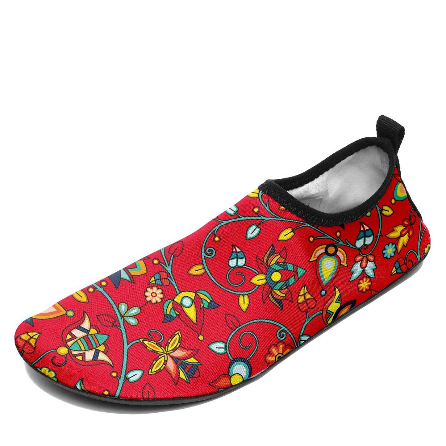 Thorny Path Red Kid's Sockamoccs Slip On Shoes