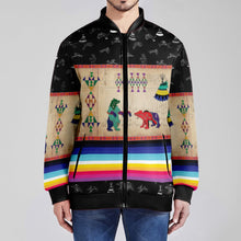 Load image into Gallery viewer, Bear Ledger Black Sky Zippered Collared Lightweight Jacket
