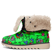 Load image into Gallery viewer, Indigenous Paisley Green Polar Winter Boots
