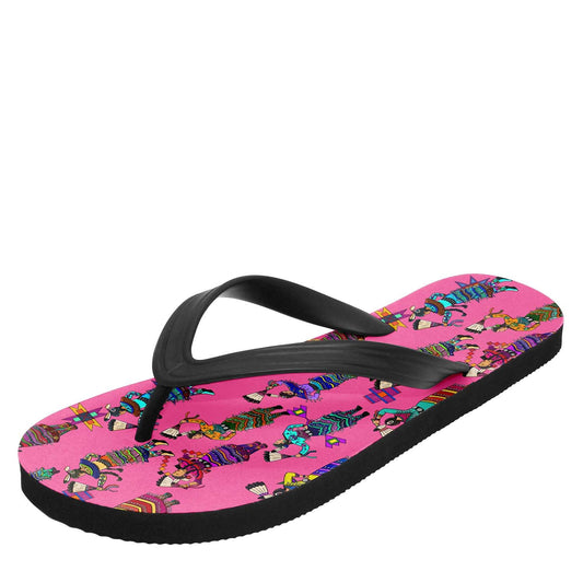 Women's Jingle Dancers Pink Flip Flops