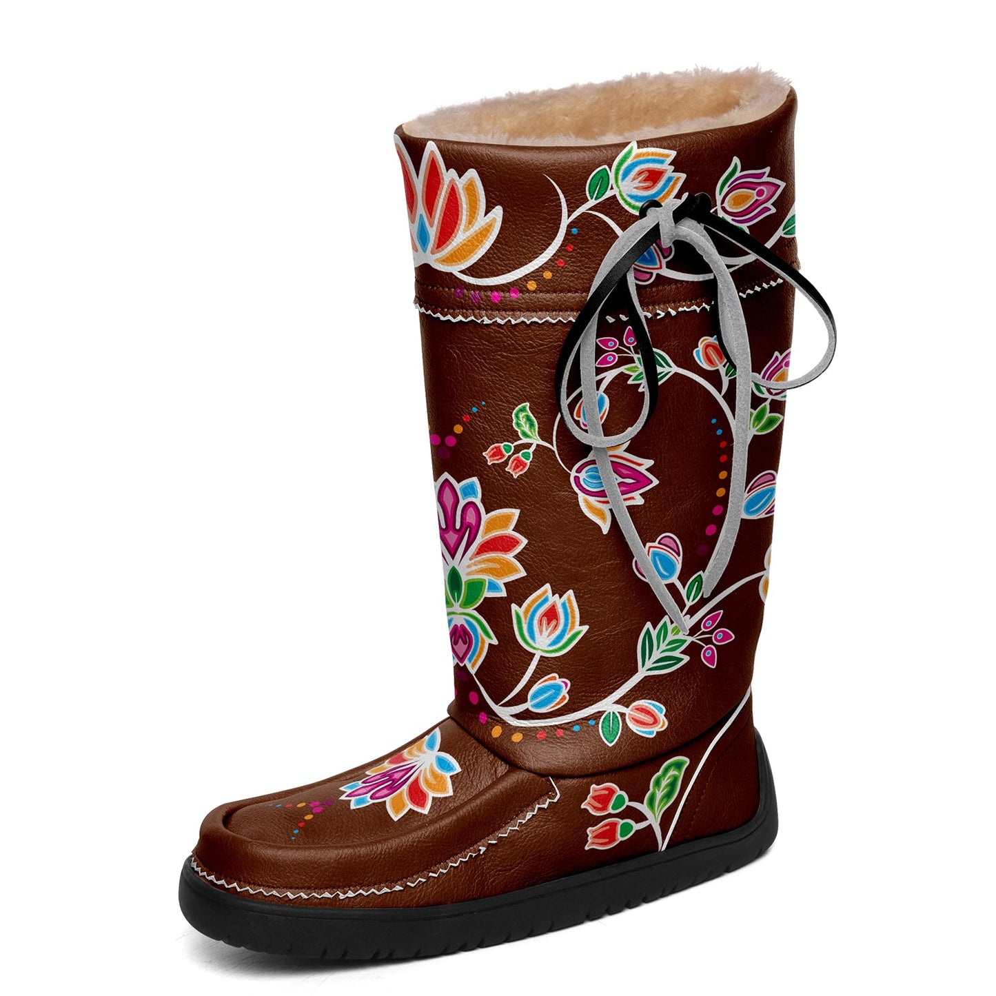 Waterbird Wildflowers Real Leather MocLux