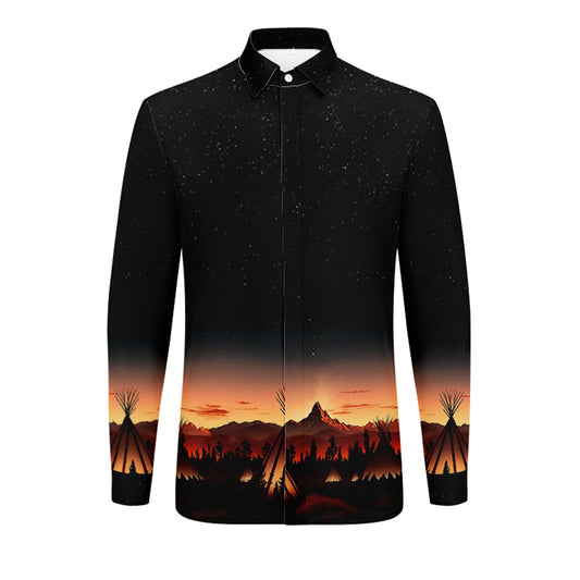 Sunset Tipis 1 Dress Shirt