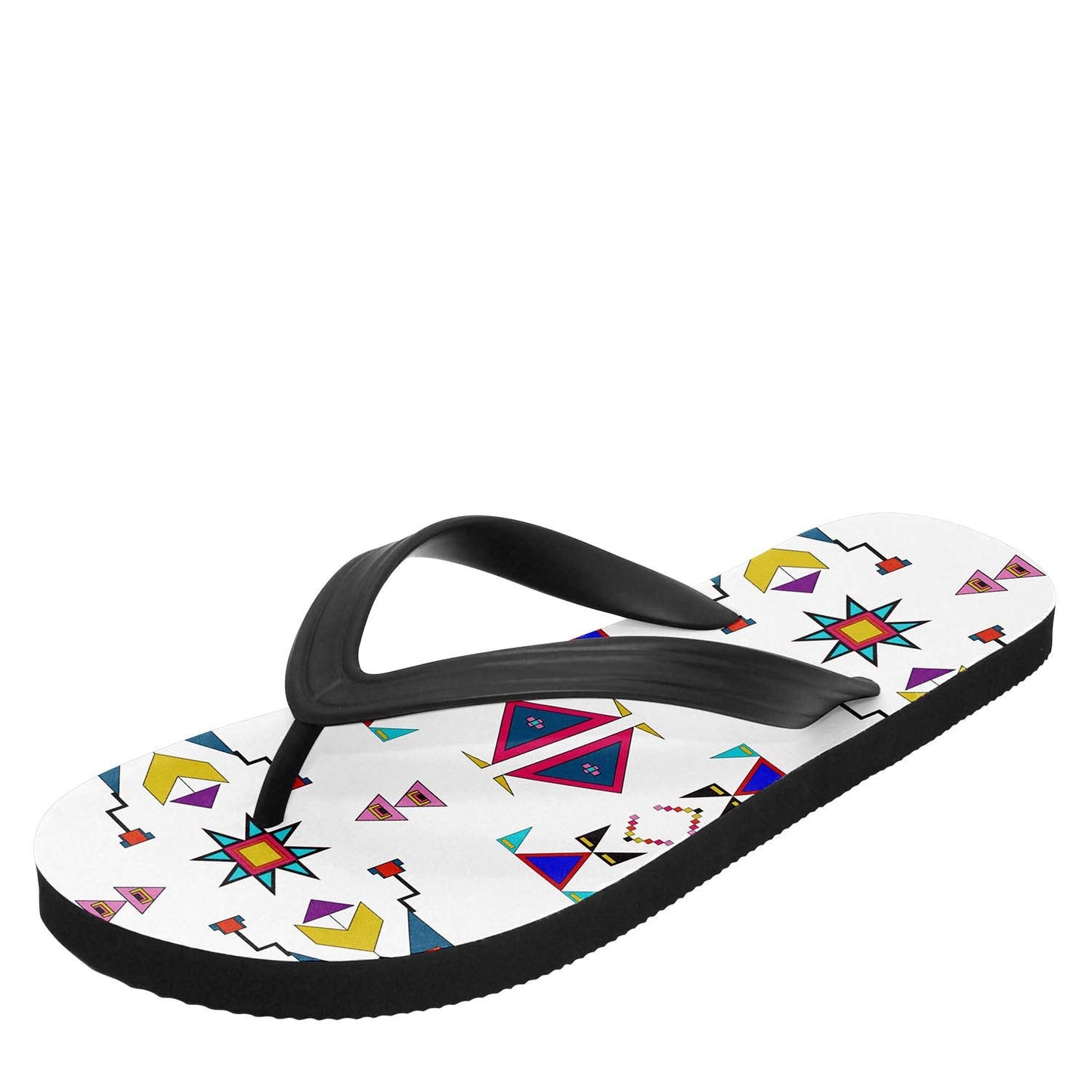 Enemy Territory White Flip Flops