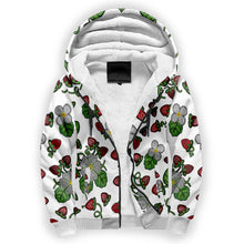 Load image into Gallery viewer, Strawberry Dreams White Sherpa Hoodie
