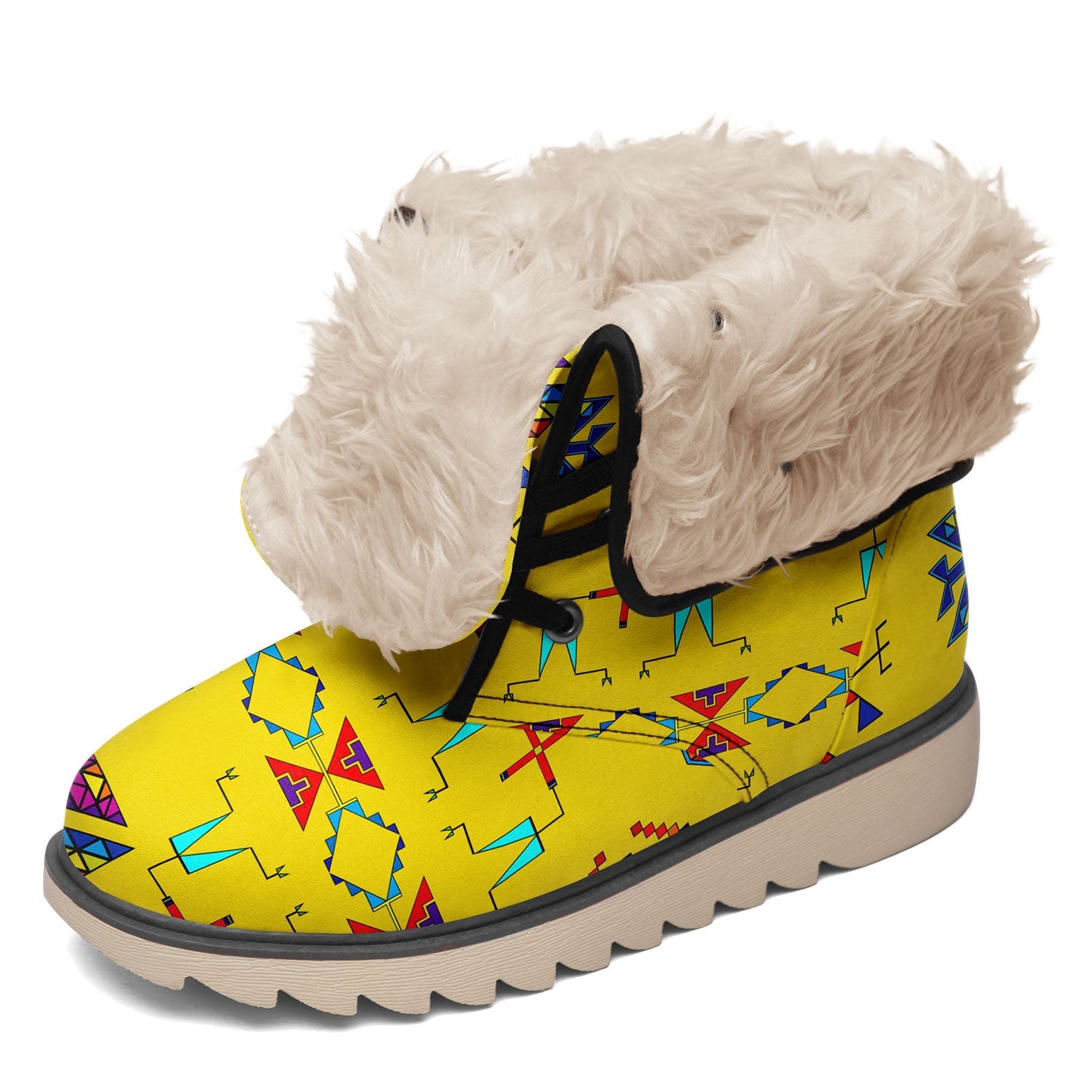 Rainy Chief Rainbow Yellow Polar Winter Boots