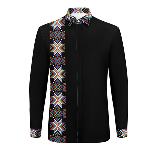 Black Blanket Strip III Dress Shirt