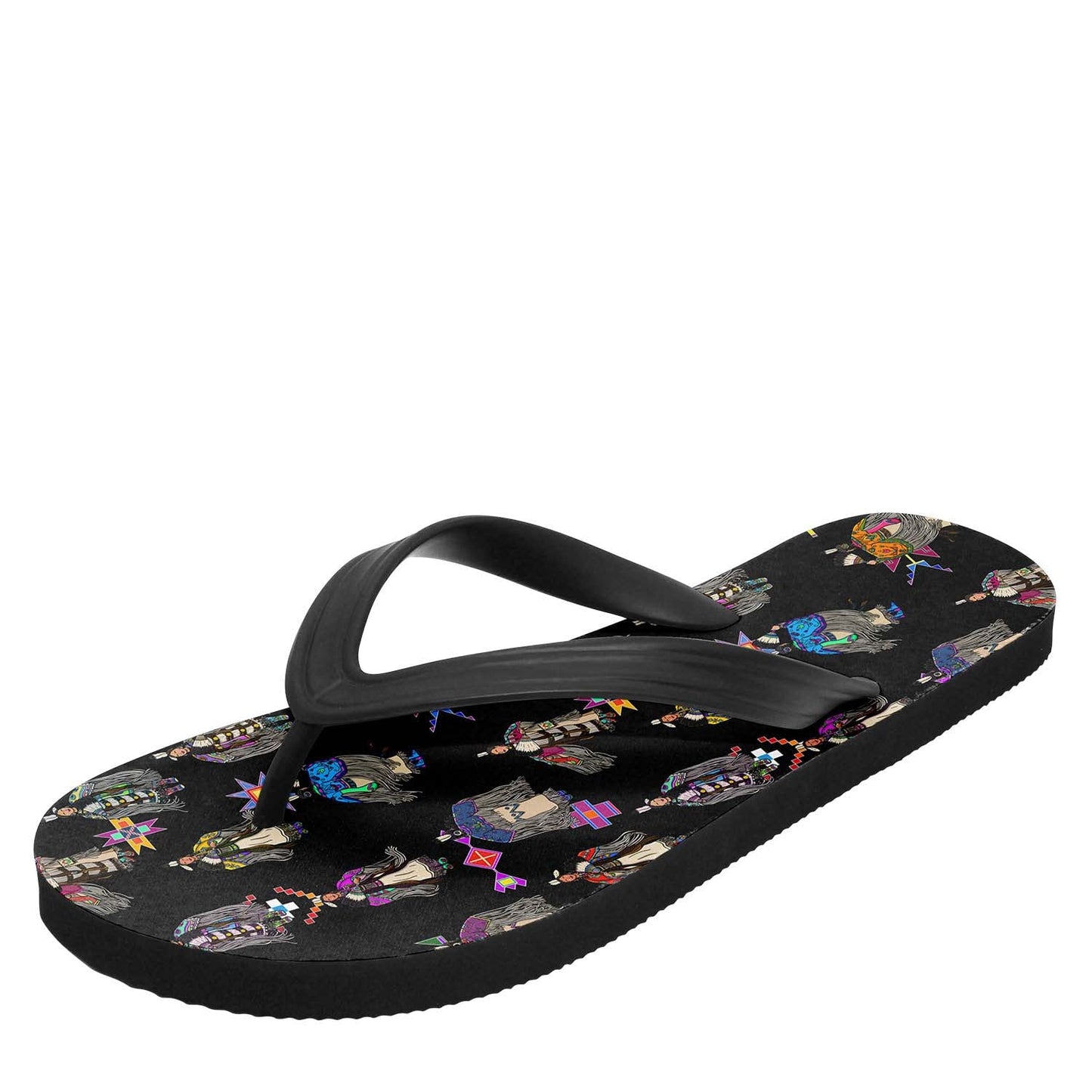 Women's Tradish Dancers Black Flip Flops