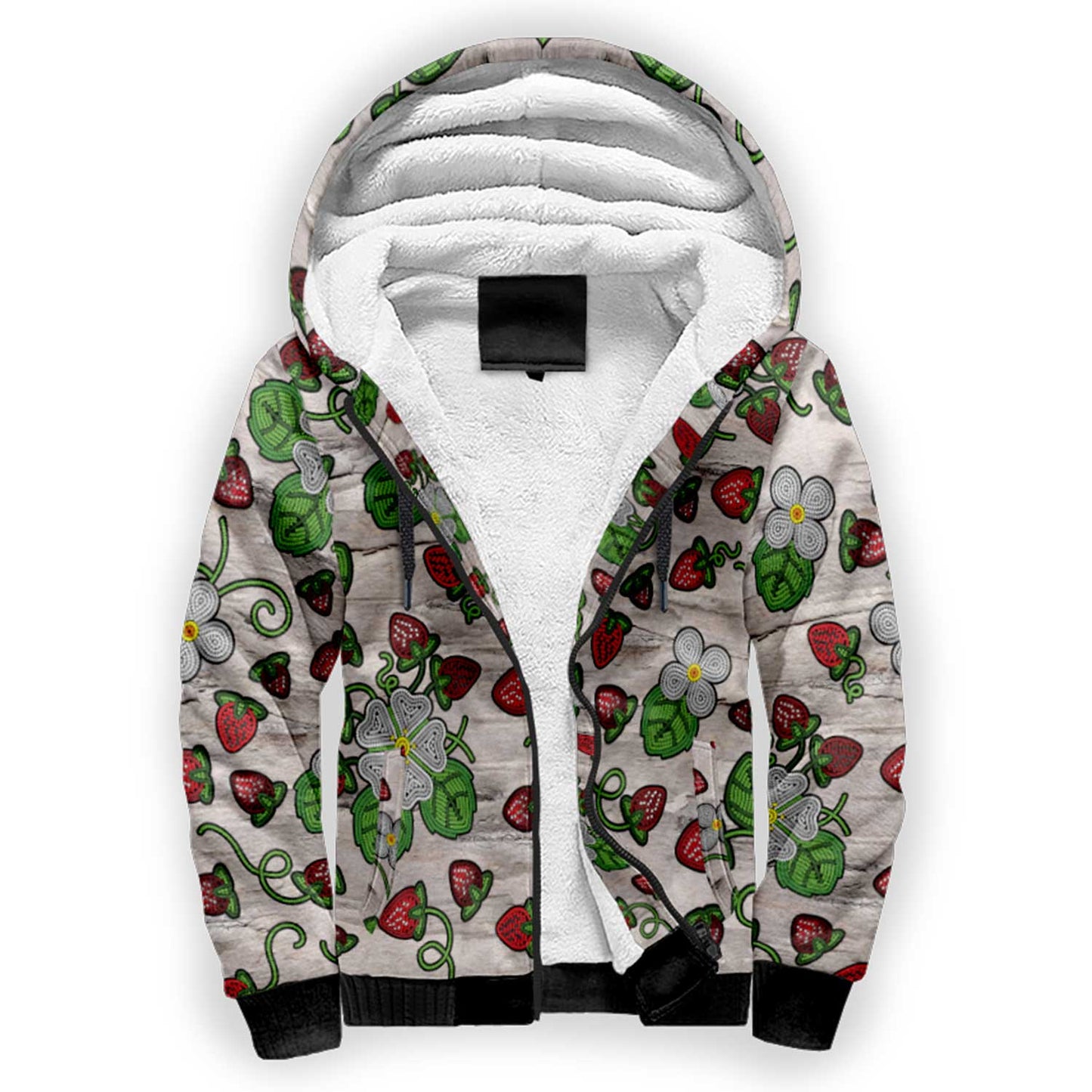 Strawberry Dreams Bright Birch Sherpa Hoodie