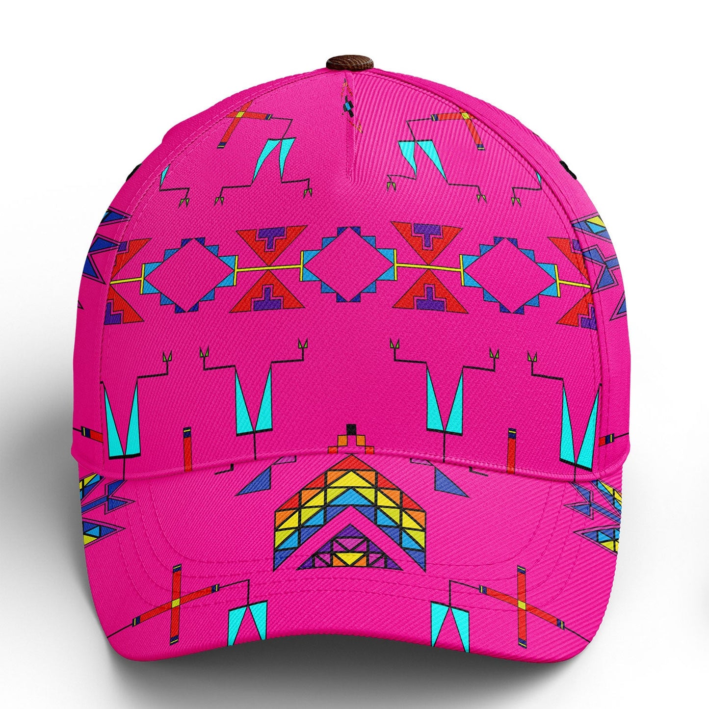 Rainy Chief Rainbow Hot Pink Snapback Hat