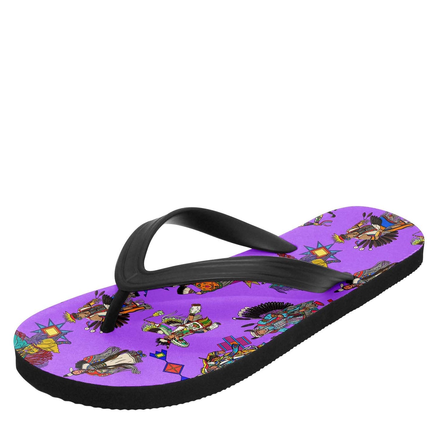 Grand Entry Dancers Purple Flip Flops