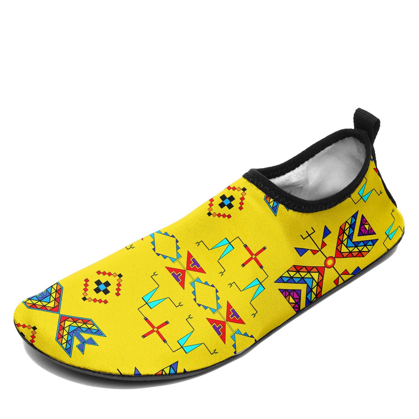 Rainy Chief Rainbow Yellow Kid's Sockamoccs Slip On Shoes