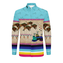 Load image into Gallery viewer, Buffalos Running Sky Men&#39;s Long Sleeve Dress Shirt
