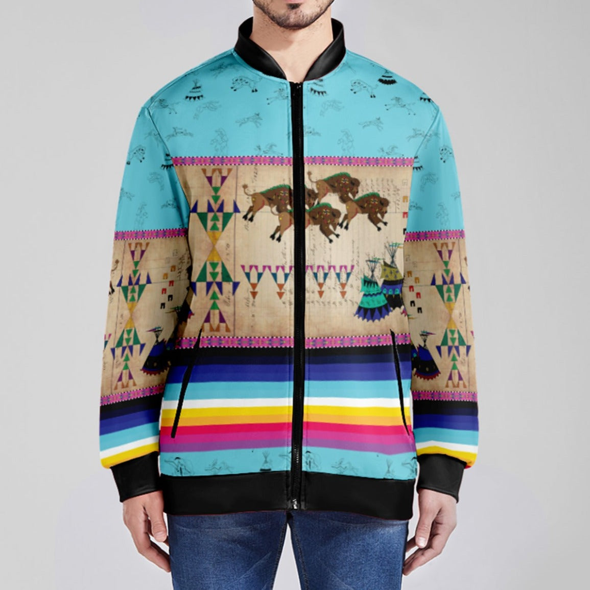 Buffalos Running Sky Lightweight Jacket