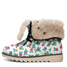 Load image into Gallery viewer, Berry Flowers White Polar Winter Boots
