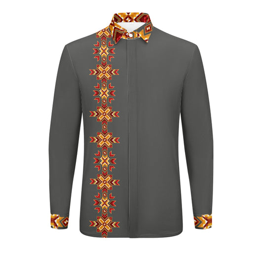 Blanket Strip Ruby Fall Dress Shirt