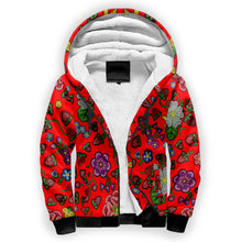 Load image into Gallery viewer, Berry Pop Fire Sherpa Hoodie
