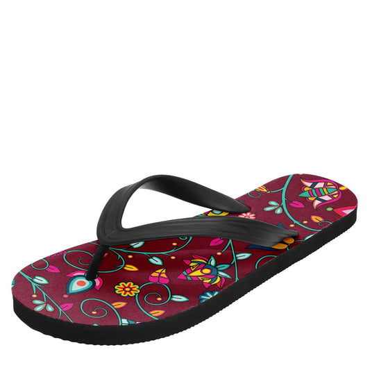 Thorny Path Cranberry Flip Flops