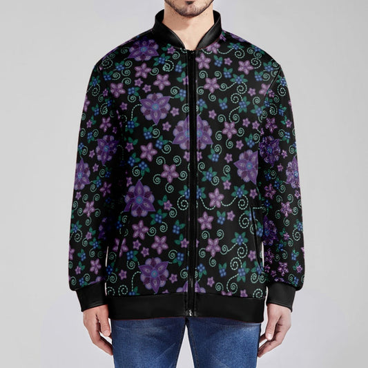 Berry Picking Zippered Collared Lightweight Jacket