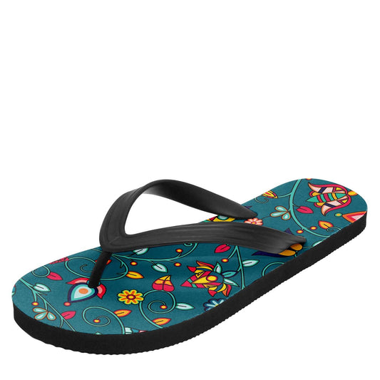 Thorny Path Teal Flip Flops