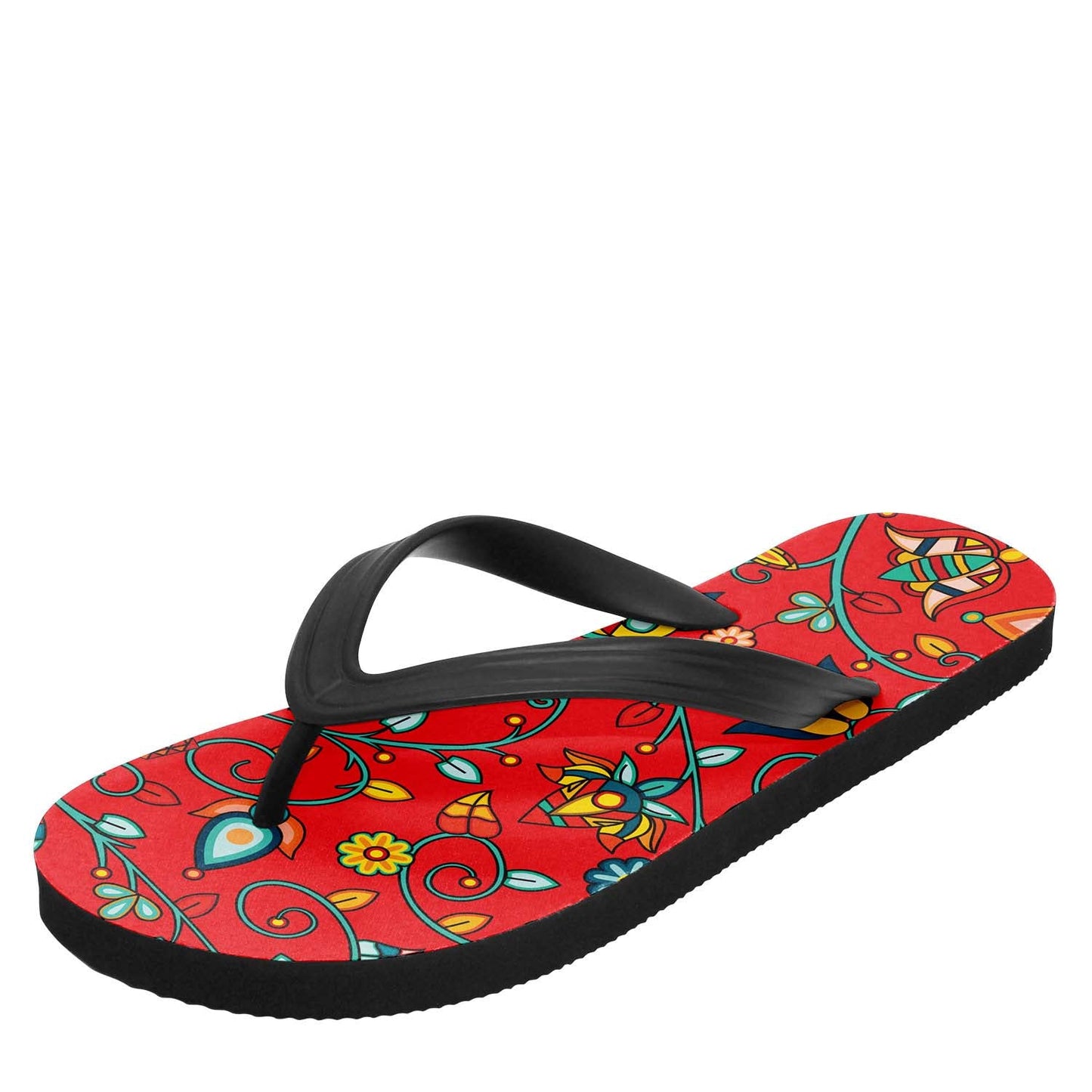 Thorny Path Red Flip Flops