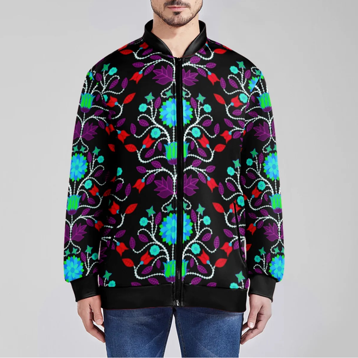 Floral Beadwork Youth Lightweight Jacket