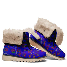 Load image into Gallery viewer, Spring Blossoms on Blue Polar Winter Boots
